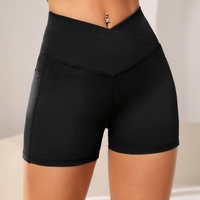 Vêtements de sport FLW pour femmes, pantalon de yoga à motif uni, short de sport à taille en V, legging avec poches, pantalon de yoga pour la remise en forme et l'entraînement