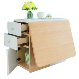 Table à manger moderne de style européen grands ensembles de table à manger pliables en bois de luxe - Product Image 1