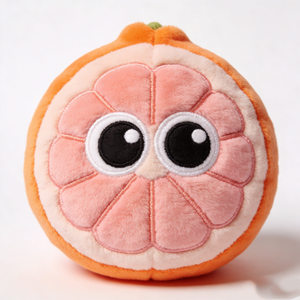 Peluche Personalizado de Pomelo Rosa en Rodajas, con Ojos de Anime de Pestañas Largas, Animal de Peluche de Fruta Cítrica con Segmentos en Forma de Cuña - Product Image 2