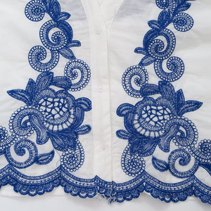 SHENZHU Femme 2025 Nouvelle Collection Été Chic : Blouses Brodées Contrastées, Chemises Vintage à Manches Longues, Hauts Élégants - Product Image 4