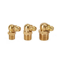 Conectores de Grasa de Cobre Estilo Imperial: Boquillas Rectas y Curvas, Copas de Aceite, Conexión Macho, Cabeza Hexagonal, Rosca NPT 1/16" 1/4" 3/8"