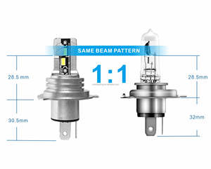 Bombillas LED para coche, iluminación automática <span class=keywords><strong>de</strong></span> 9-32V, sin errores, todo en uno, Plug Play, accesorios para bombillas <span class=keywords><strong>de</strong></span> faros LED - Product Image 1