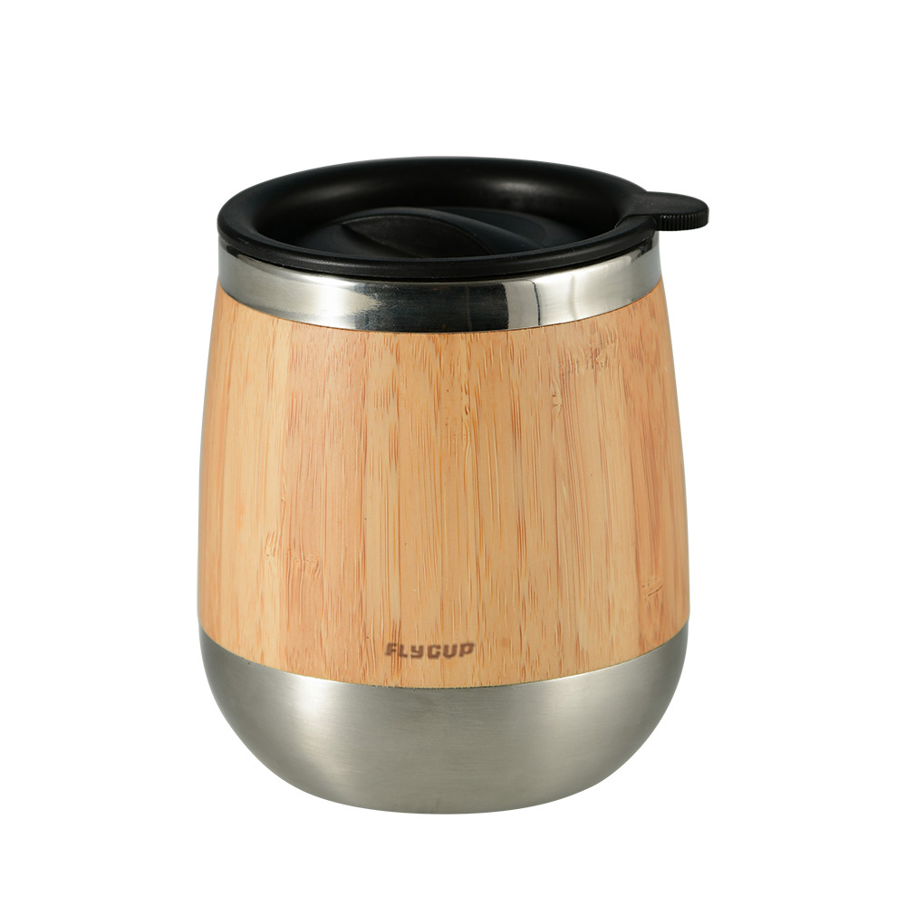 Индивидуальная бамбуковая чашка с двойными стенками, вакуумные экологически чистые деревянные бамбуковые кофейные кружки с крышкой