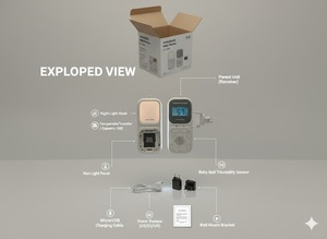 Monitor de Bebé Digital con Audio, Alerta de Vibración y Sensor de Temperatura y Humedad Ambiente, Directo de Fábrica OEM ODM - Product Image 3