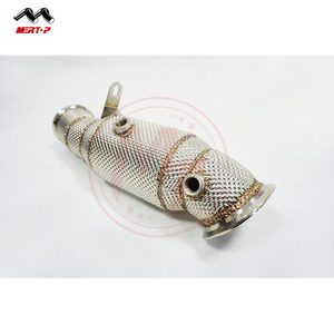 MERTOP RACING SS304 200Cell Sport Cat 3.0 ''N55 Hiệu Suất Downpipe Cho M2 F87 2016 + F30 F33 M135i 335i 335xi Với Lá Chắn Nhiệt - Product Image 1