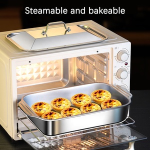 Plat de poisson grillé <span class=keywords><strong>rectangulaire</strong></span> en acier inoxydable Poêle à griller Poêles à rôtir pour cuisinière à <span class=keywords><strong>induction</strong></span> domestique Plateau de cuisson en métal - Product Image 4