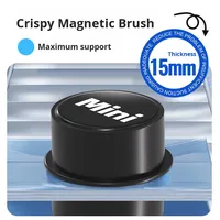 Flowers for Century Mini Brosse de nettoyage pour aquarium, grattoir à algues magnétique double face en plastique, forme rectangulaire, écologique
