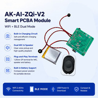 KI-Audiomodul mit WLAN, BLE, Dual-Mikrofon, Lautsprecher, Batterieschnittstellen, Spracherkennung und Unterstützung für Cloud-LLM-Integration