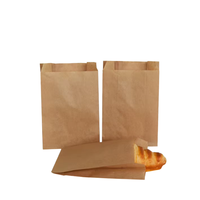 Sac en papier kraft écologique recyclé pour bougies, restauration rapide et plats à emporter, avec soufflet latéral et fond en V pour frites et poulet frit, 4 tailles