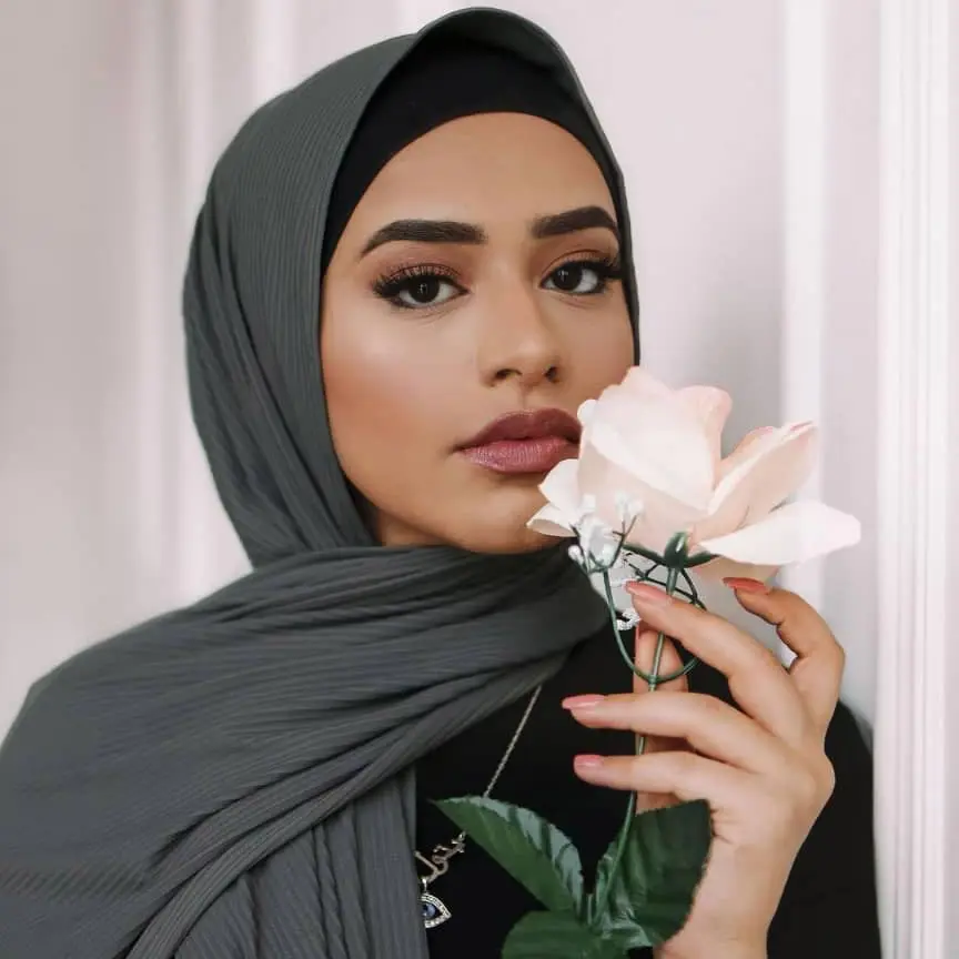 Chất Lượng Cao Hồi Giáo Tùy Chỉnh Gân Jersey Hijab Khăn Cao Cấp Phụ Nữ Khăn Quàng Cổ Dài Khăn Choàng Kết Thúc Tốt Đẹp