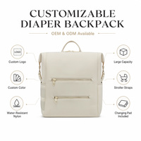 Sac à langer personnalisé avec logo, grand format, vente en gros, sac à couches pour bébé, sac de maternité, sac de voyage pour l'hôpital, fermeture éclair