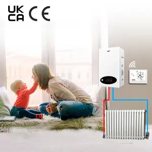 WIFI remote control LED touch electric system combi boiler for under floor central heating and hot water