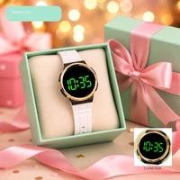 Jam Tangan Digital LED Mewah untuk Anak Laki-laki dan Perempuan, Desain Bulat, Sporty, Fashionable, Cocok untuk Hadiah