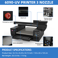 Mesin Cetak UV Inkjet Harga Pabrik 6090 Printer Flatbed UV XP600 I1600 I3200 Print Head dan Posisi Visual CCD Kustom