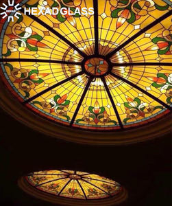 Fenêtre d'église en <span class=keywords><strong>verre</strong></span> teinté creux isolant trempé laminé Leadlight fenêtres en mosaïque d'entrée colorées pour la décoration - Product Image 3