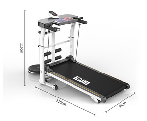 Nouveau design de tapis de course mécanique pliable portable avec inclinaison à <span class=keywords><strong>3</strong></span> niveaux, surveillance de la fréquence cardiaque, machine d'exercice d'intérieur pour usage familial - Product Image 5