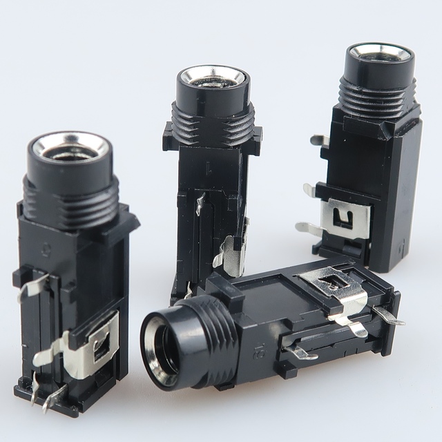 PJ-603A 6.35mm Audio Jack Socket 3 Pin 4 Pin Microphone Speaker Headphone Connector