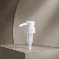 Pompe à lotion en plastique blanc de 33 mm avec ressort, pulvérisateur à verrouillage haut-bas pour flacons cosmétiques, anti-déversement, à visser, logo personnalisé