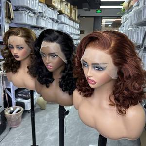 GL listo para enviar cabello virgen de onda suelta hinchable brasileño prearrancado 13x4 pelucas delanteras de encaje transparente cabello humano para mujeres negras - Product Image 2