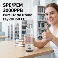 Bouteille d'eau SPRING OEM ODM 450 ml avec technologie SPE, ioniseur d'eau portable 3000 PPB, batterie au lithium 4000 mAh, prête en 3/10 minutes