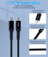 Câble USB-C vers Type-C 5A PD 100 W 2M Câble Tipo C USB3.2 Câble de charge rapide USB Type C Câble de données 100W pour téléphone mobile Android