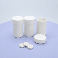 Tube de 25 ml pour comprimés effervescents de vitamine C avec bouchon à ressort, tube d'emballage en plastique PP pour bonbons avec déshydratant au charbon actif intégré