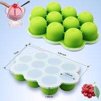 Moule de congélation en silicone réutilisable sans BPA, anti-fuite, 10 compartiments, avec couvercle, pour le stockage du lait maternel et la préparation de repas maison pour bébé