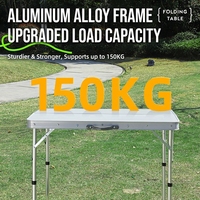 Ensemble table et chaises de camping en aluminium de haute qualité avec logo personnalisé, 1 table et 2 chaises, design pliable, couleur et taille personnalisées