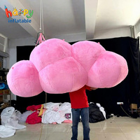 Ballons Nuages Gonflables Personnalisés en Peluche Rose – Installation Artistique pour Décoration Scénique et Événements Artistiques