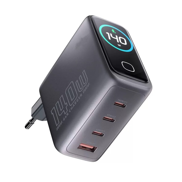 Zolo Charger 140W GaN Fast Charging USB-C Mobile Phone Laptop Intuitive Touch Controls Smart AI Display Temperature