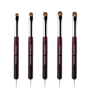 Professional Salon-Grade French Manicure <b>Brushes</b> With Dotting Tool - High-Quality Kolinsky Hair, Odorless Nail Care Kit - Product Image 1