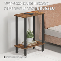 Table d'appoint en bois, table de chevet étroite, table de chevet mince pour chambre à coucher et salon, multi-usages