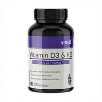 Fabricant OEM, Marque Privée, Capsules de Vitamine D3 5000 UI, Vitamine K2 MK7 100 mcg, Gélules Molles