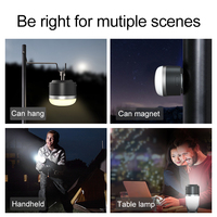 Elegante y duradera recargable LED Camping linterna IP65 impermeable portátil al aire libre luz OEM/ODM compatible