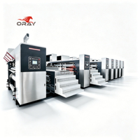 Machine d'impression Oray-vacuum entièrement automatique haute définition pour boîtes en carton ondulé, vente directe usine, 300 pièces/min, pour carton ondulé simple.