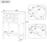 Table d'appoint d'entrée étroite de 24 po Table console en bois pour couloir et salon