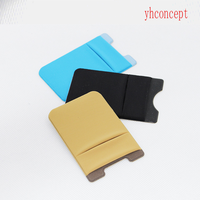 Dompet Kartu Kredit Elastis Magnetik Dua Slot Grosir Pabrik, Kantong Lycra Tahan Lama, Sarung Ponsel Tipis
