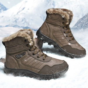 รองเท้าบูทกันหนาวสำหรับผู้ชาย, รองเท้ากันหนาวกันน้ำมีพื้นรองเท้ายางกันลื่น - Product Image 4