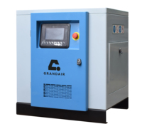 Compresor de Aire Scroll sin Aceite GRANDAIR Serie SCR de 5HP, 380V, Motor Estacionario Refrigerado y PLC, 1 Año de Garantía