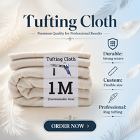 En stock, Vente chaude : Tissu de base pour tufting de 1m de large, type Monks Cloth, avec lignes de grille jaunes marquées, pour pistolet de tufting électrique