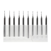 Fraise à double dent en carbure de tungstène de précision, diamètre 0,1-3,0 mm, dureté 55HRC, pour gravure de circuits imprimés et fraisage CNC, OEM YMD MEM-02F