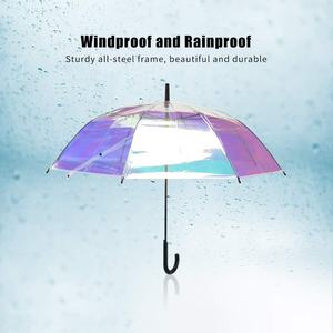 <span class=keywords><strong>Parapluie</strong></span> de pluie <span class=keywords><strong>transparent</strong></span> brillant à design moderne avec logo personnalisé, revêtement réfléchissant arc-en-ciel épaissi, <span class=keywords><strong>parapluie</strong></span> promotionnel - Product Image 5