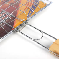 Prix Réduit Nouveau Panier de Cuisson Portable Antiadhésif pour Barbecue, Grille en Maille pour Poisson et Hamburger