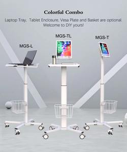 Carrito médico portátil móvil de altura ajustable todo en uno, tableta de Clínica <span class=keywords><strong>Dental</strong></span>, carrito de hospital VESA - Product Image 3