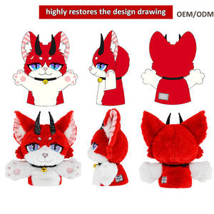 Gants de tête en fourrure de dessin animé personnalisés, costume de mascotte, marionnettes à main, personnages en peluche, fourrure, cosplay, pattes, jouets éducatifs - Product Image 3