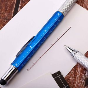 Outil multifonction 6-en-1 avec logo personnalisé, tournevis, règle, niveau, stylet et stylo à bille pour le bureau/cadeaux - Product Image 5