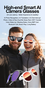 Nouvelles lunettes intelligentes de <span class=keywords><strong>traduction</strong></span> IA <span class=keywords><strong>Google</strong></span> W611, étanches IPX-6, lecteur de musique, appels téléphoniques, enregistrement vidéo, reconnaissance vocale et des objets par IA - Product Image 5