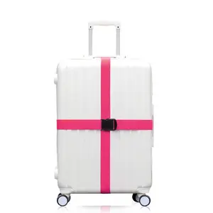 Travelsky custom elastic luggage belt crossing luggage straps with logo