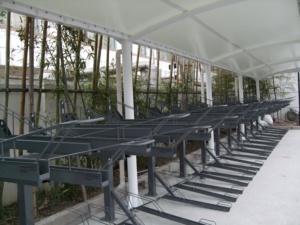 Cuadro de bicicleta de dos pisos de acero Zhuo Qian para estacionamiento de <span class=keywords><strong>bicicletas</strong></span> de publicación - Product Image 5