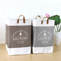 Panier à linge pliable multifonctionnel en toile en gros, grand panier à linge avec fermeture à glissière, impression personnalisée, organisateur de jouets